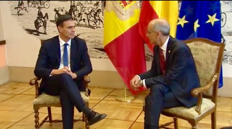 Encuentro Presidente Gobierno <a href="/sanchezcastejon/">Pedro Sánchez</a> con Cap de Govern Antoni Marti <a href="/GovernAndorra/">Govern d'Andorra</a> con motivo del XXV Aniversario relaciones diplomáticas 🇪🇸 🇦🇩 <a href="/MAECgob/">Ministerio de Asuntos Exteriores, UE y Cooperación</a> <a href="/ANDORRA_Spain/">Embajada de Andorra</a>