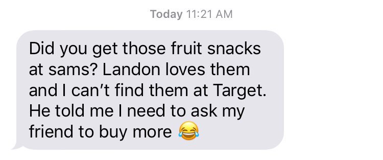 teacheng1219's tweet photo. For my #English12 kids: So at the end of the school year, I gave the extra fruity snacks to Mrs. Sutphin for her kids. Today I got this text 😂 #fruitysnacks #friends https://t.co/6IOxY12Fea