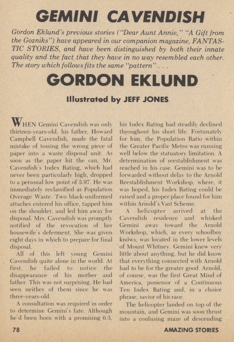 SFFAudio's tweet photo. Jeff Jones art for GEMINI CAVENDISH by Gordon Eklund

from Amazing Stories, March 1971 https://t.co/34IACSlhOd