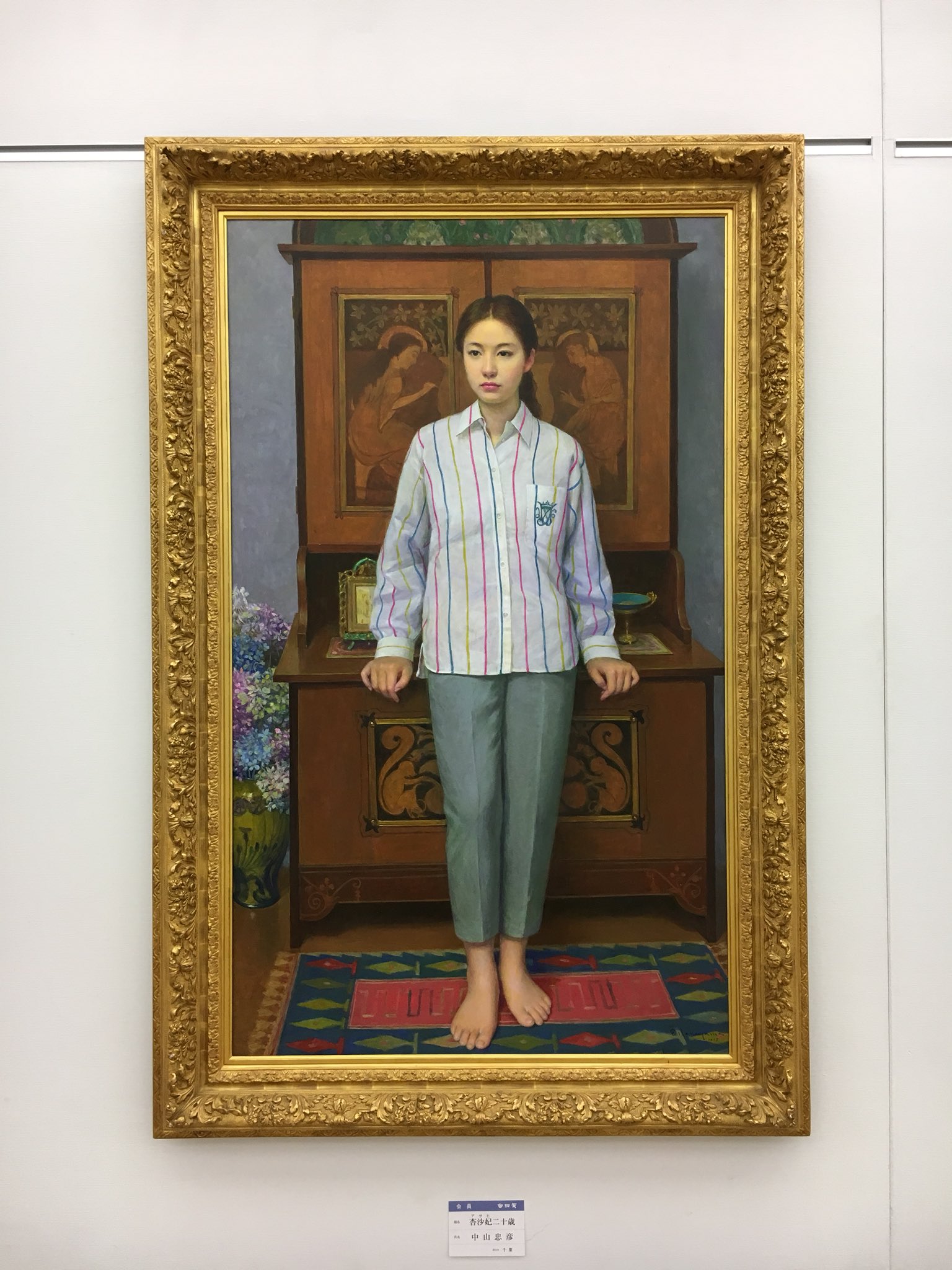 真作/日本橋三越で初の個展/田中案山子/双鶏梅図/布袋屋掛軸HG-760 真作】/日本橋三越で初の個展/田中案山子/双鶏梅図/布袋屋掛軸HG-760