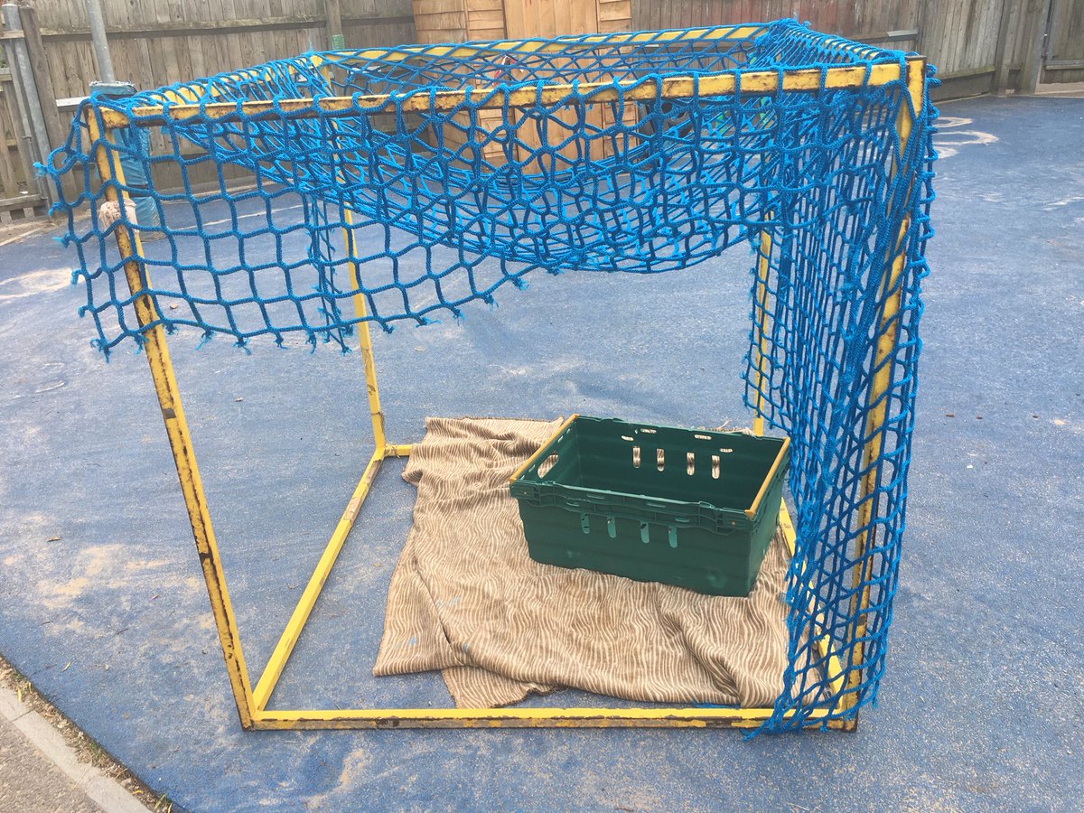 ExeterEYFS's tweet image. Wynstream Primary School are enhancing outdoor play with a few seaside themed invitations to play #EYFS #Exeter