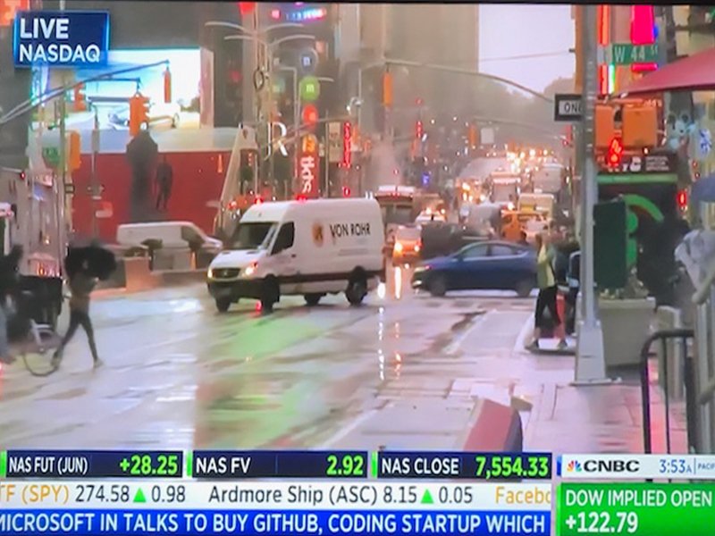 One of our trucks have been SPOTTED on <a href="/CNBC/">CNBC</a> this morning. We make early morning deliveries in any weather condition!