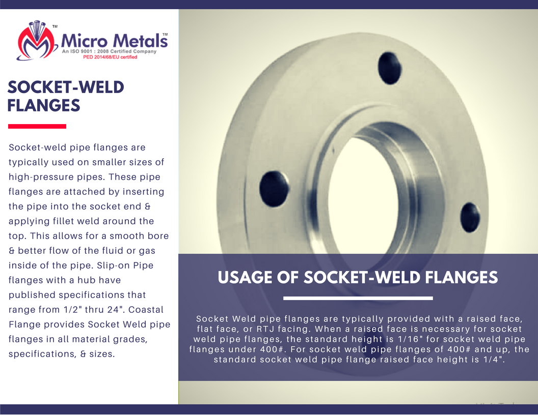 MicroMetals's tweet photo. Socket-weld pipe flanges are typically used on smaller sizes of high-pressure pipes. These pipe flanges are attached by inserting the pipe into the socket end &amp; applying fillet weld around the top.
#MicroMetals #PEDCertified #Flanges #SocketWeldFlanges #UsageSocketWeldFlanges https://t.co/pZNulWrh2B