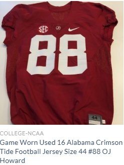 authentic game worn college football jerseys