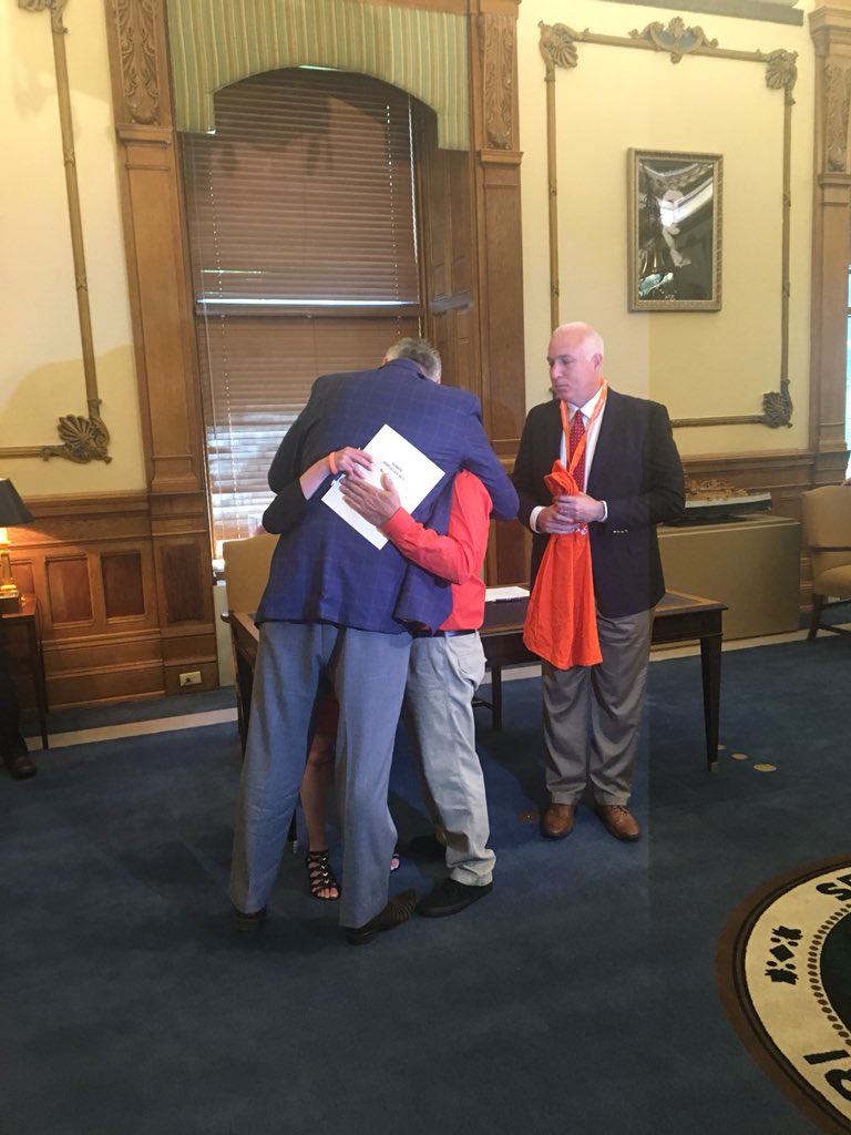 KaraKenney6's tweet photo. .@GovHolcomb signs SEA100 - Savannah’s law which allows fire departments to test your vehicle for CO emissions for free. In honor of Savannah Bettis who died in 2015 from CO poisoning https://t.co/GSHlvlFmxb