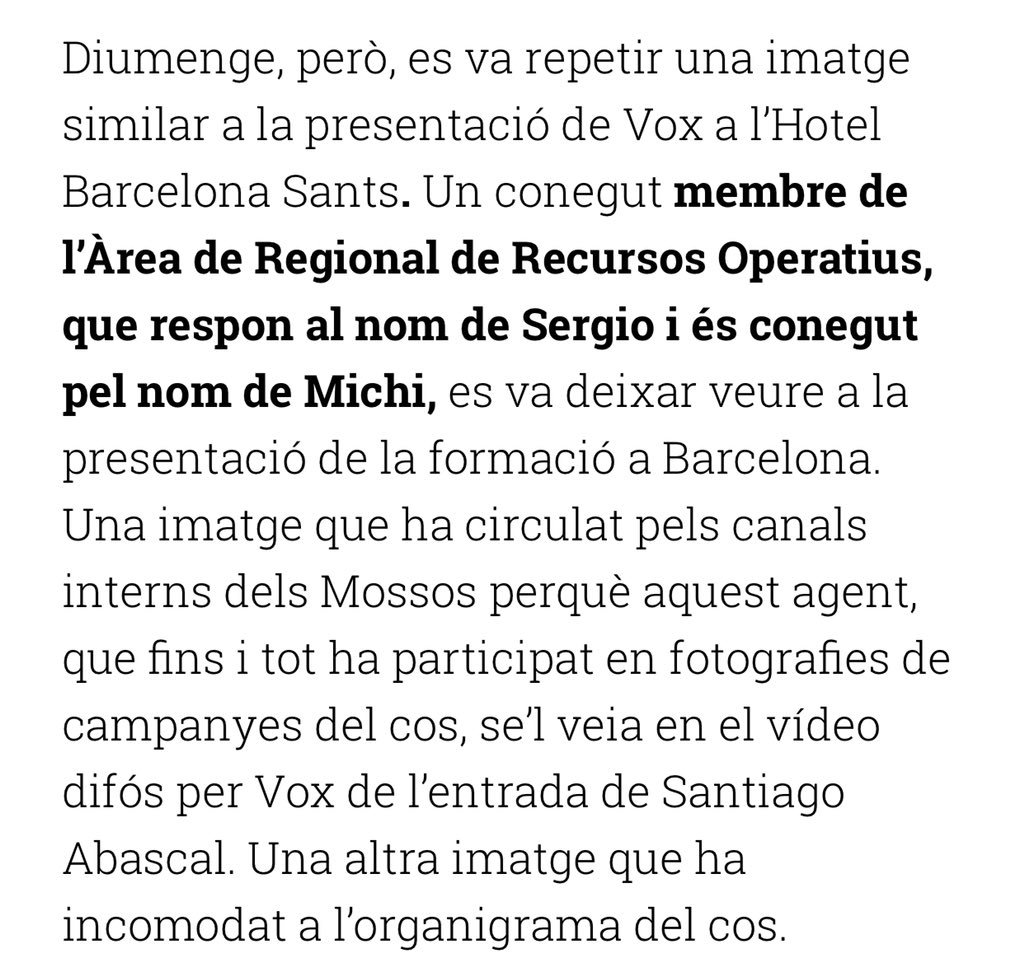 albertdmcat's tweet photo. Algú en tenia algun dubte dels lligams dels @UMC_mossos amb la ultradreta i el feixisme?
S’ha permès l’entrada de l’espanyolisme ultra i radical a @mossos i ara el cos té el que té.
Els mateixos talps que informen Madrid?
Esperem que la nova conselleria actuï. https://t.co/TxWGMz48Yw