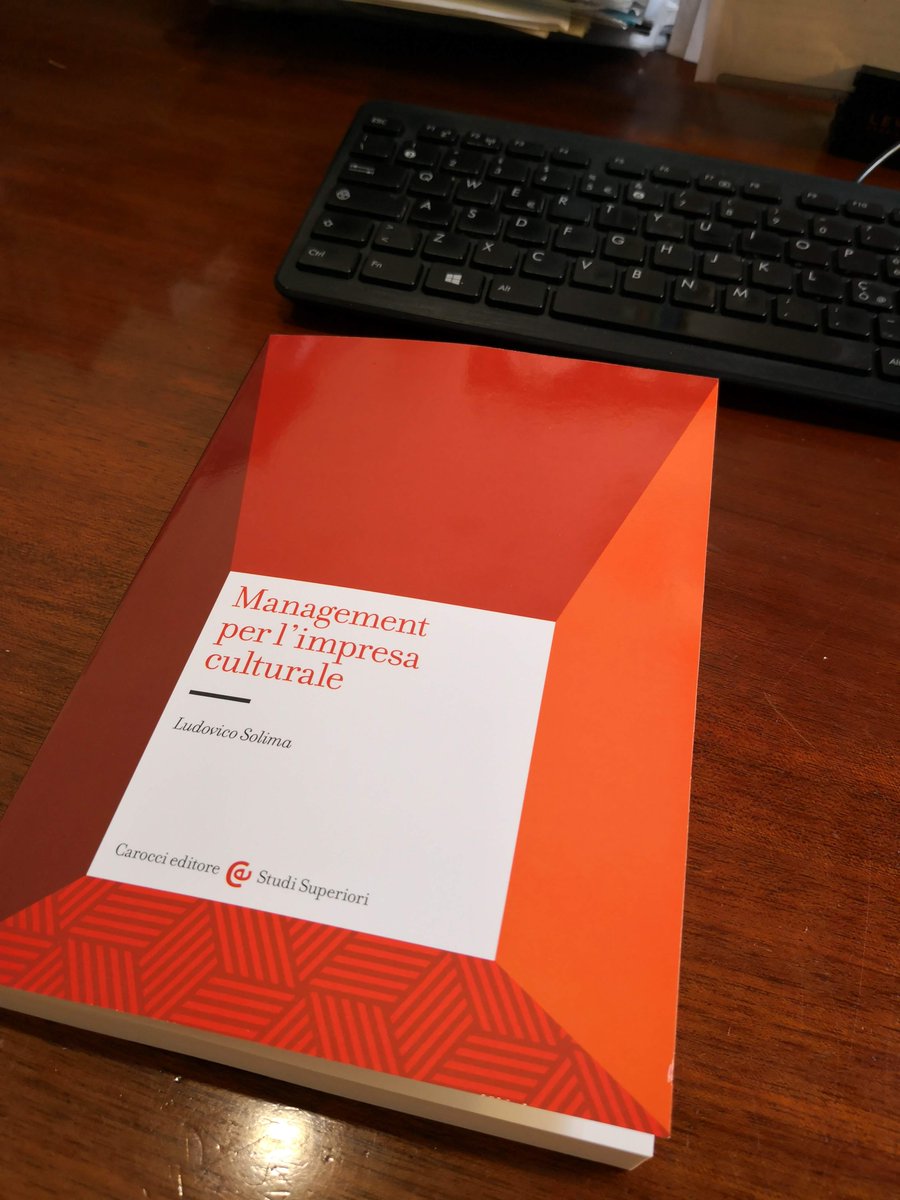 Arrivato questa mattina... Dopo solo 14 anni.... una edizione completamente rivista e aggiornata de "L'impresa culturale"....
