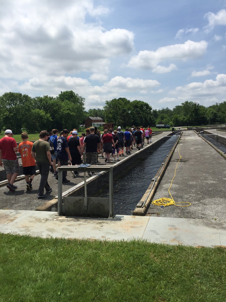 BonoKathleen's tweet photo. Trout in the classroom celebration day. Released trout in Antietam Creek. Fun filled day with activities. Albert Powell Fish Hatchery Tour. Keep on swimming #spmswcps #wcpsmd https://t.co/c8Tpwd2cg3