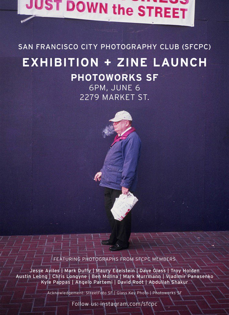 sfc_pc's tweet image. Photo exhibition and zine launch Wednesday June 6th at @PhotoworksSF!