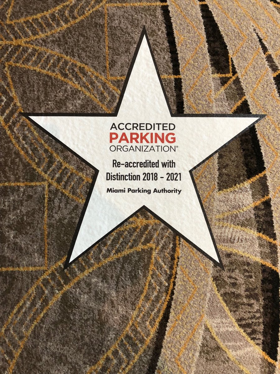 Another honor for our organization <a href="/miamiparking/">Miami Parking</a> which represents the very best in our industry!