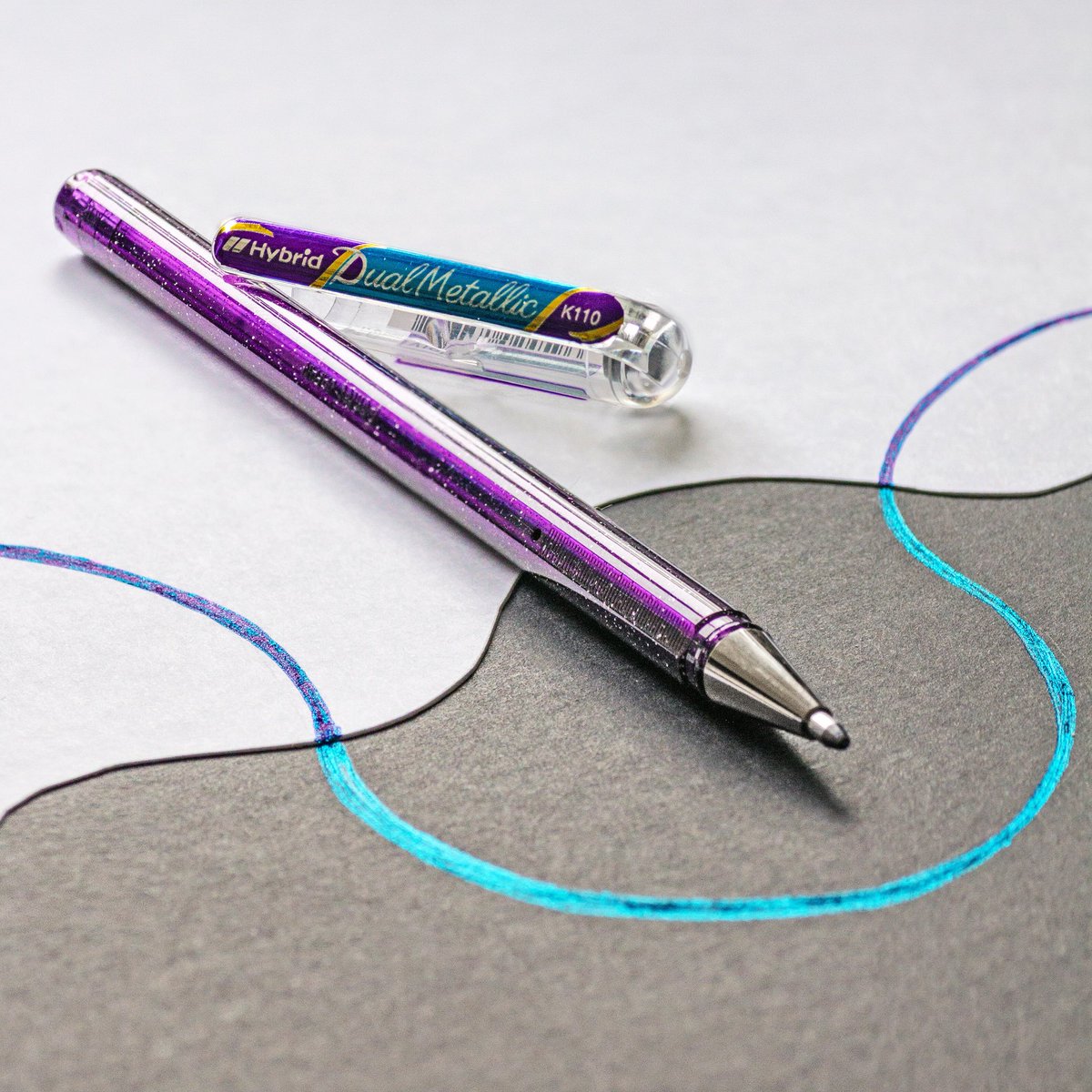 Pentel Hybrid Dual Metallic Pen. hybrid dual metallic pens. 
