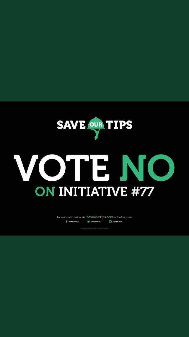 We encourage all of our beer loving friends to stand together and vote NO on #initiative77. <a href="/saveourtips/">Save Our Tips</a> #westandtogether77 <a href="/RAMWdc/">RAMW</a>