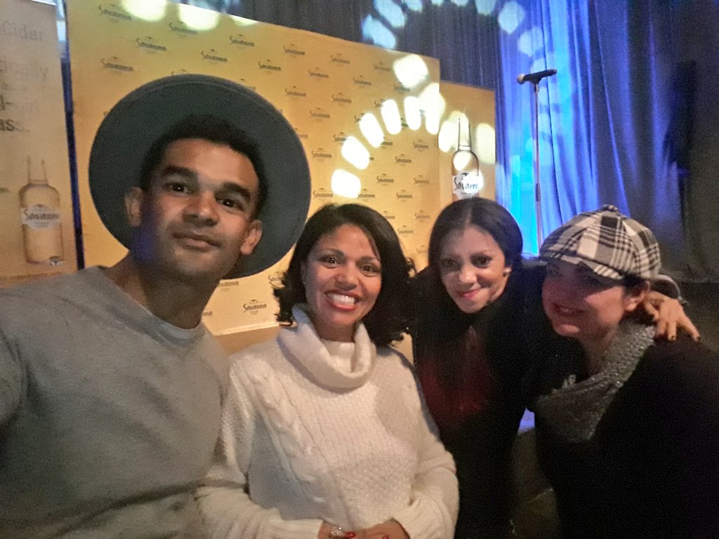 <a href="/fuadpeters/">Fuad Peters</a> <a href="/TishCharles/">Letishia Charles</a> @Sherimore <a href="/SavannaCider/">SavannaCider</a> @TonyCiceroStyle <a href="/edwillmp/">Edwill Meyer</a> <a href="/CarmenStb/">Carmen Thompson</a> Fun times as we enjoy the screening of all the #yourfunnycider <a href="/SavannaCider/">SavannaCider</a> contestants 😎

#Tweetseats