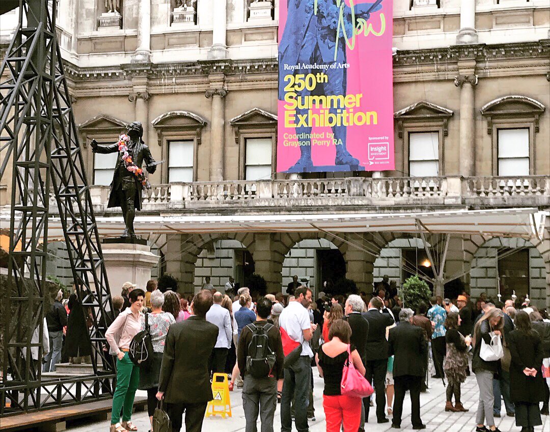 paul_catherall's tweet photo. Enjoyed #VarnishingDay at the @royalacademy today - and lovely to see printmaking friends old and new (#AndrewCarter #MartinLangford and #HannahForward in these pics). It’s a great hang ✌🏼#RA250 #RASummerExhibition https://t.co/s7rOcxDU7N