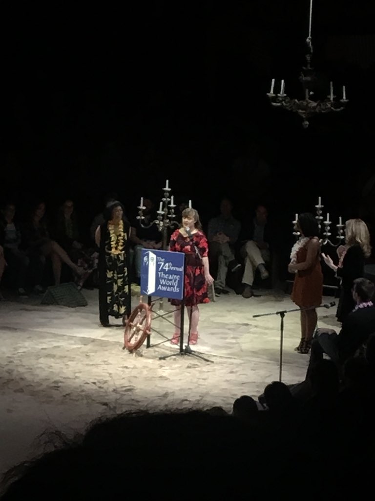 TheatreChat's tweet photo. Retweeted Theatre World Awards (@TWAwards):
.@MsJamieBrewer accepts her TWA for @RTC_NYC's #rtcAmy https://t.co/FDGNnJkw9x https://t.co/iVVFFD1W7O