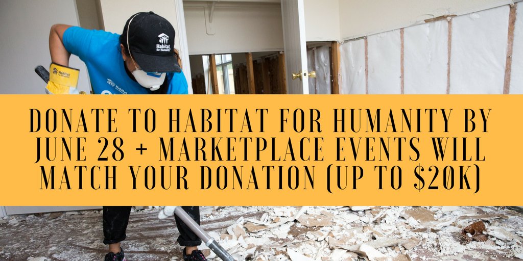 Our 2nd Annual #GivingCampaign has started! Donate to <a href="/Habitat_org/">Habitat for Humanity</a> by June 28 @ 11:59pm &amp; <a href="/HomeShows/">Home & Garden Events</a> will match your donation (up to $20,000). Give today: bit.ly/2JhQ3tj #MPECares