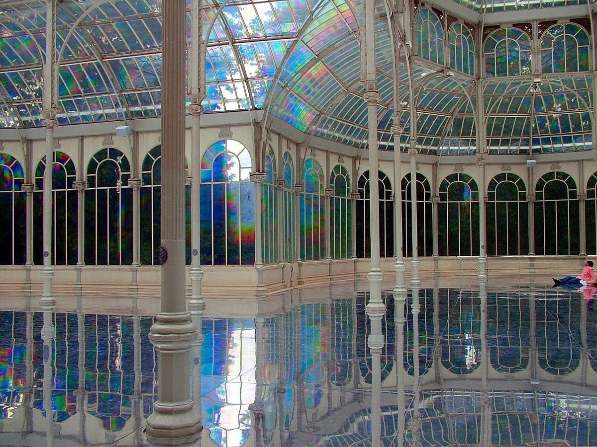 earthchive's tweet photo. Room of Rainbows, Crystal Palace, Madrid https://t.co/o2QUpx4cRz