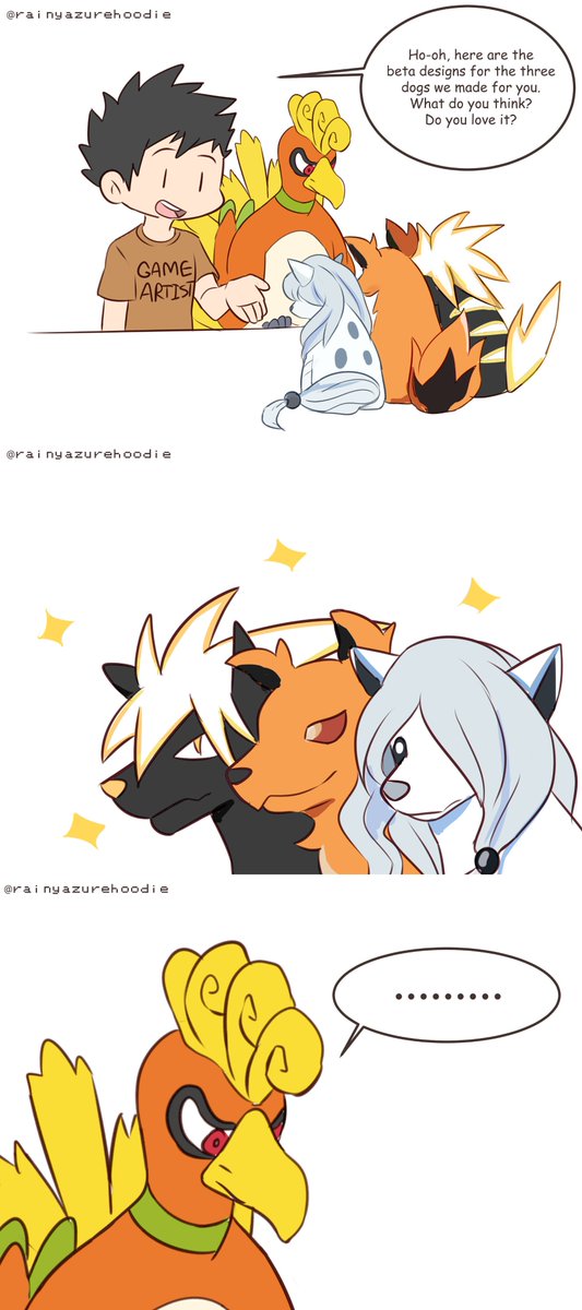 lazyraincrafts's tweet photo. This is how the beta designs were really scrapped and inspired the story  of the three dogs burned in the tower came to be as a cover up (in my delusional head) https://t.co/YoxOCwbdjP