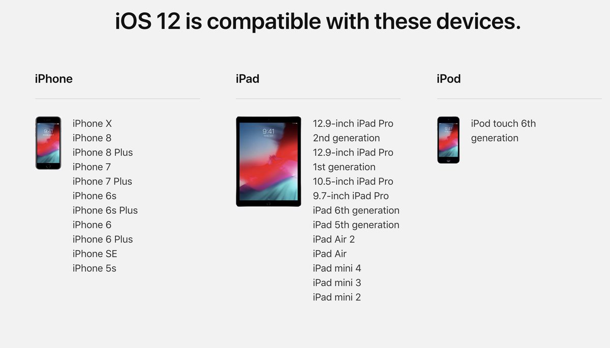 StevenLathoud's tweet photo. #WWDC18 #iOS12

Voici la liste des iPhone, iPod touch et iPad qui pourront installer iOS 12 : https://t.co/JH1Eg1hU0H