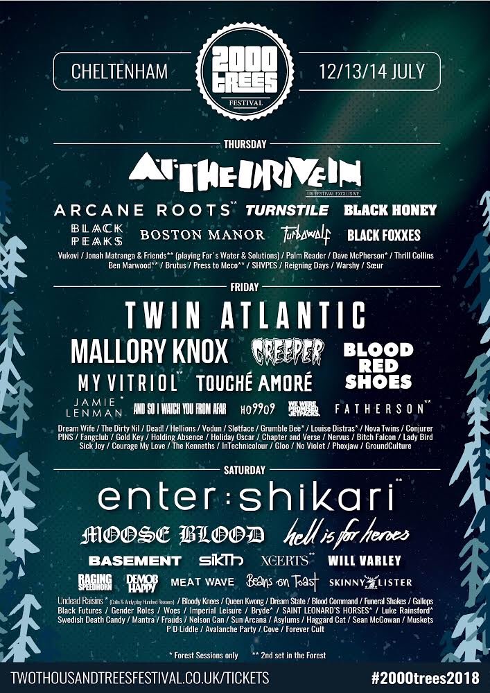 NoVioletUK's tweet photo. π Soon soon, @2000trees π
.
.
couple tix up for the wins >> https://t.co/a62XCshq9A
.
.
#livemusic #2000treesfestival #2000trees2018 #ukband #festival #summer #altrock #mathrock #psychadelic #competition https://t.co/Cbr2ycAoRY