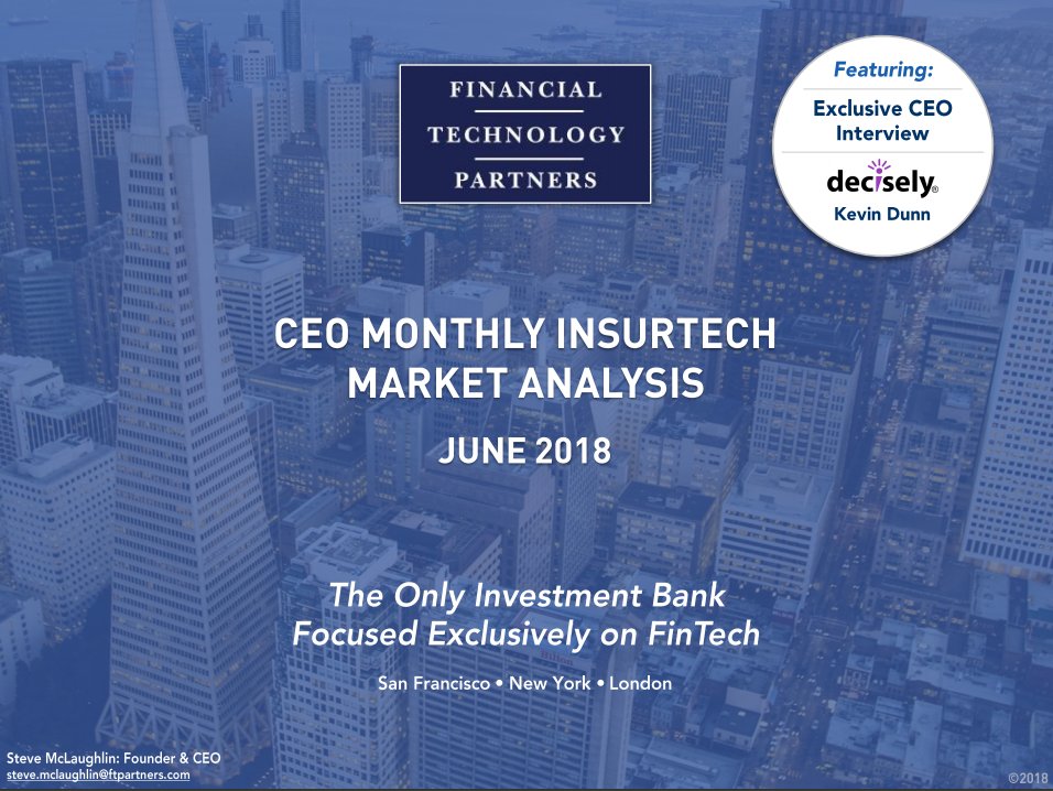 Check out our interview with <a href="/decisely/">Decisely</a> CEO Kevin Dunn in this month's #InsurTech financing and M&amp;A briefing bit.ly/2LVXuIg