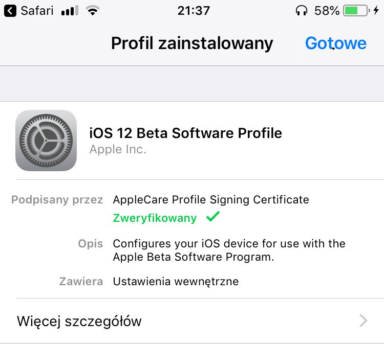 Dritone's tweet image. No to jedziemy z tym koksem #iOS12beta 😎