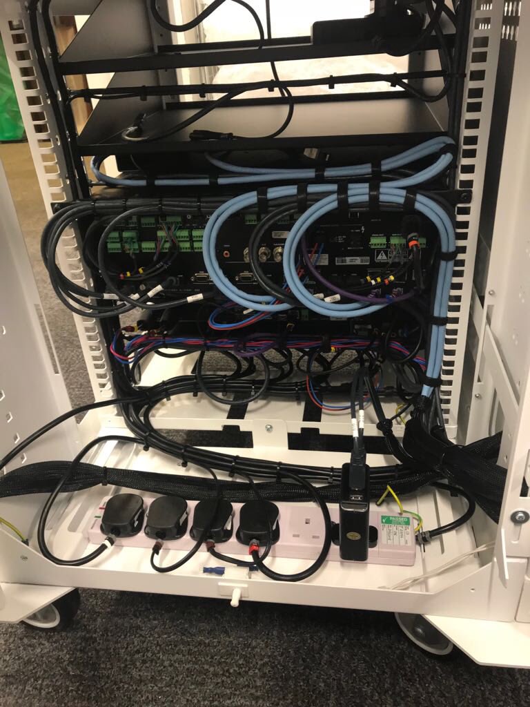 AdmHrv's tweet photo. These lecterns won’t fit in the lift fully assembled so that means a planned trip to @UniofHerts for @VisualizationAV to finish them off onsite. Same rack builders, same high quality! @CDEC_Ltd @hewshott https://t.co/co0H1cWdye
