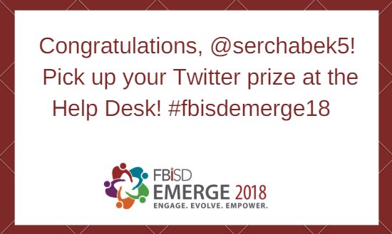 fbisdemerge's tweet photo. Session II Prize winner @serchabek5! https://t.co/HmTA9smtSU