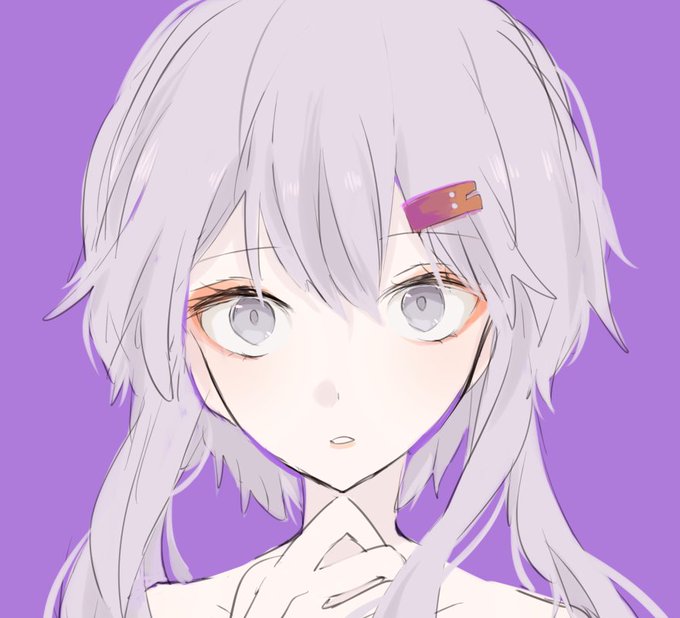 「髪留め 紫色の目」のTwitter画像/イラスト(古い順)