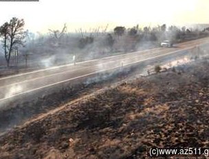 ArizonaDOT's tweet image. ** UPDATE ** Firefighters already doused these blazes at the SR 377 and SR 277 intersection. 

* Both SR 277 and 377 remains closed because of the fires. 

#AzTraffic