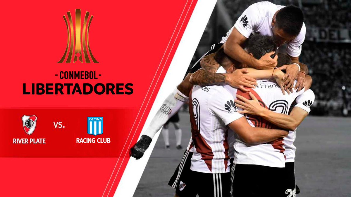 Rival confirmado para River en los octavos de final de la Copa Libertadores: será <a href="/RacingClub/">Racing Club</a>.

El partido de ida será en Avellaneda y la definición en el Monumental.

#VamosRiver ⚪🔴⚪🏆