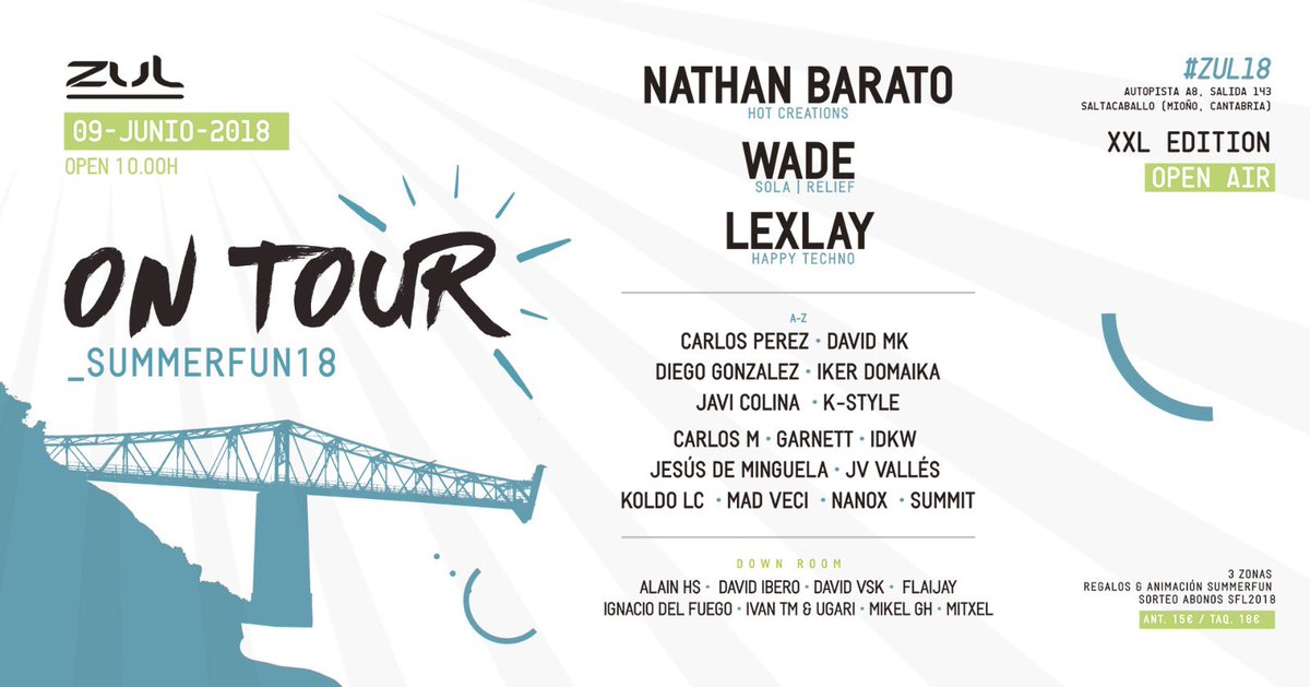 SummerFunLaredo's tweet image. 9/06/2018 - SummerFun On Tour - OPEN AIR at @ZUL08OFFICIAL con @Nathan_Barato @wade_tweet @LexlayMusic . Tickets goo.gl/v9nvoh