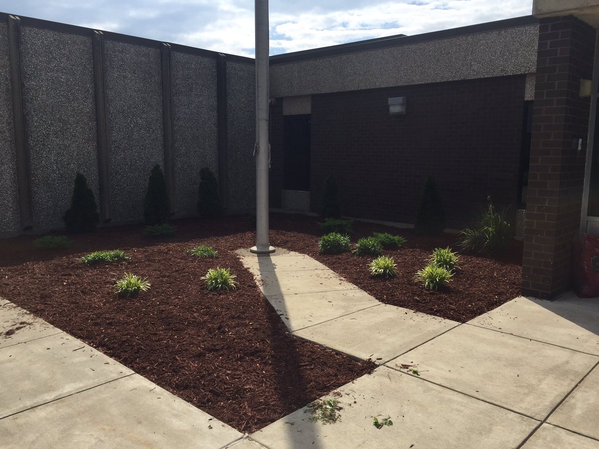 Abby_Frisch's tweet image. Sprucing up the front entrance with some nice new mulch! #YourSalisbury #beautificationprojects