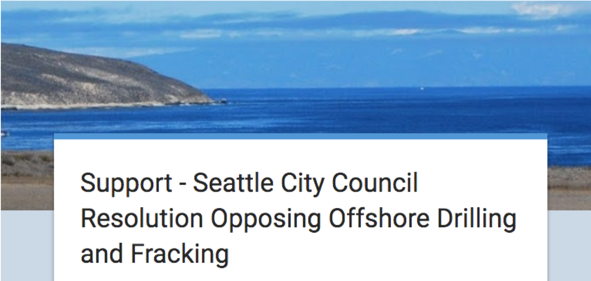 SEAsurfrider's tweet photo. We need your support for the Seattle City Council Resolution Opposing  Offshore Drilling and Fracking. Deadline is today, so please act quickly! Sign here --> https://t.co/xDr0HKMpEH #drillingiskilling #protectandenjoy https://t.co/OzSEmU1iys