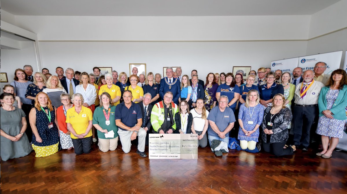 CornwallMason's tweet photo. #ProvincialGrandLodgeCornwall donates over £45,000 to Cornish Charities https://t.co/AZaaMpebbD https://t.co/ok6BL0L3VP
