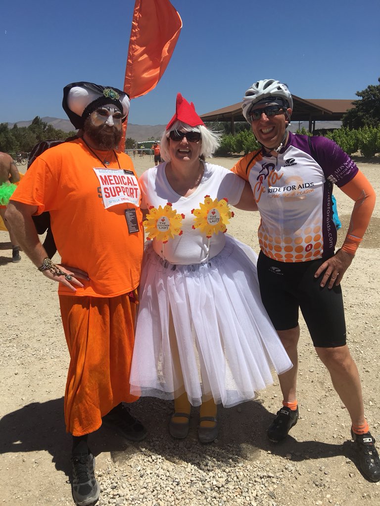 CycleWithMartin's tweet photo. Day 2 #AidsLifeCycle is the longest day at nearly 110 miles (&amp; about 3,000’ of climbing), so there’s an extra stop, located at Mission Soledad. No solitude there today with the Cookie Lady and the dancing bears dispensing treats (homemade cookies &amp; Otter Pops, respectively) https://t.co/hIgNDntCAq