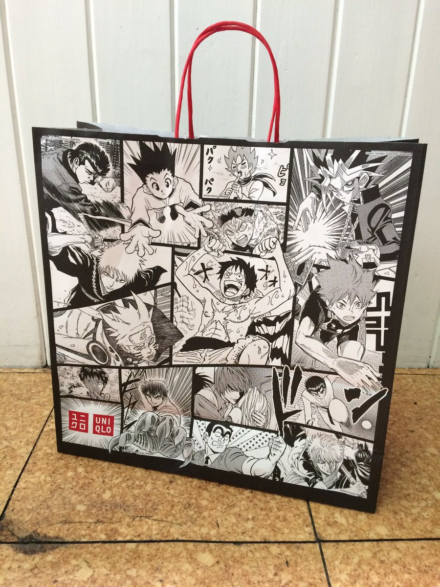 Awesomeaaron Uniqlo Shonen Jump 50th Anniversay Bag I Finally Got A Bag For The Uniqlo Shonen Jump 50th Anniversary I Hope You Enjoy This Post Enjoy D Uniqlo Ut18
