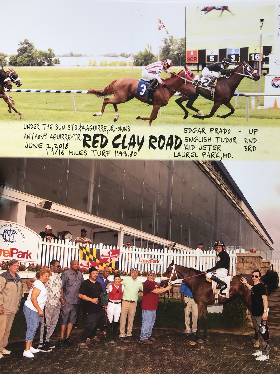 TJAguirreRacing's tweet image. Red Clay Road went gate to wire with the legendary Edgar Prado in the irons 🏇🏼🏆🙏🏼💰 and also for #TeamAguirre English Tudor ran a game 2nd in the same race with @itz_lil_g aboard 💪🏼🙌🏼🏇🏼 #TJExacta #OneTwoPunch 💪🏼😝