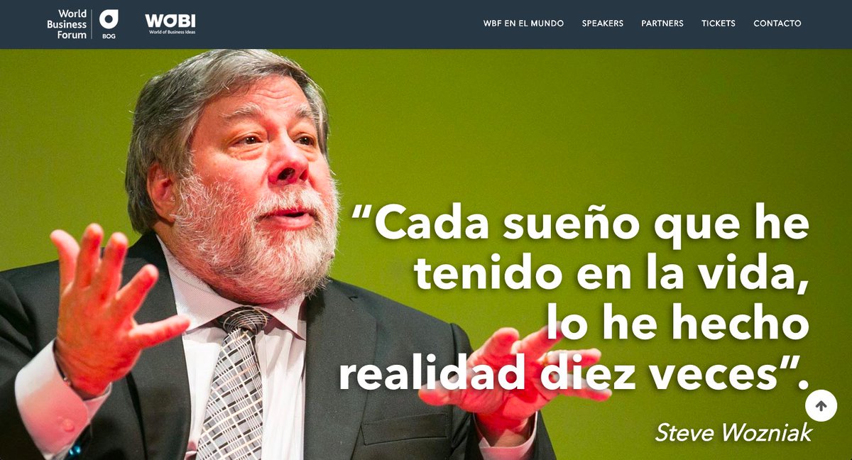 MauricioJaramil's tweet image. 1/2) Ya están en Bogotá @stevewoz, @randizuckerberg, @j1berger y @profhamel, quienes compartirán en #WOBIBogotá sobre innovación, #TransformaciónDigital, marketing y estrategia, y un foco: #HumanIfication:
cómo incluir –de verdad– a las personas en el corazón de las empresas.