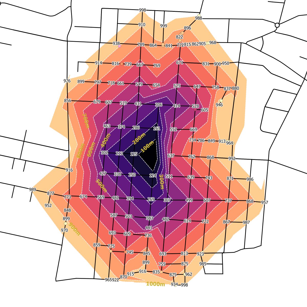 qgises's tweet photo. RT qgisau "RT root676: Just uploaded the first release of #QNEAT3 to the gis plugin repository - now awaiting review. Here I have some #sneakpeaks of algorithm outputs for you. #networkanalysis #isoareas #ODmatrices #shortestpath Data by Stadt Wien, … https://t.co/3cwtn74IUM"