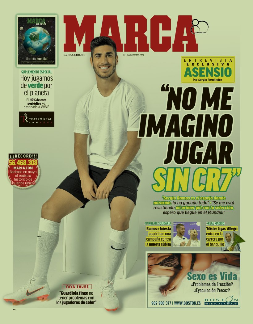 RM13Stats's tweet photo. Portada del diario Marca | "No me imagino jugar sin CR7" https://t.co/xgfoatu1GJ