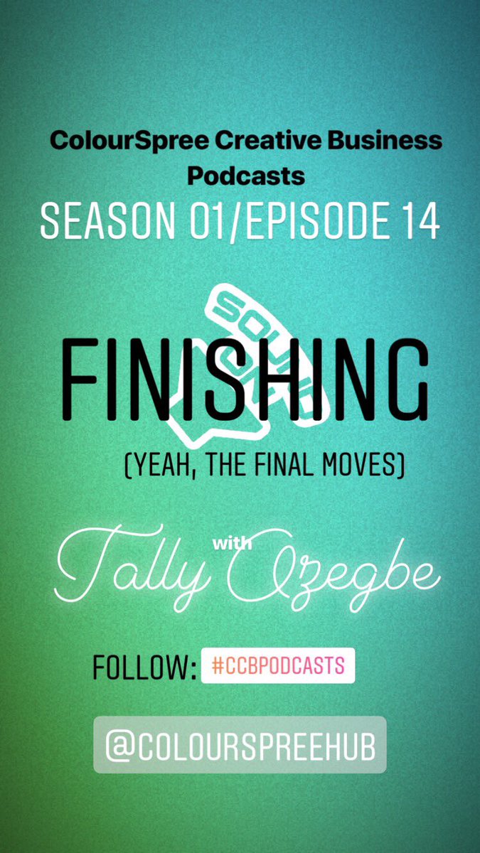 ColourSpreehub's tweet photo. Hey #creatives, In this episode, @1strichestwoman talks about finishing and why it matters for we creatives.
Listen here: https://t.co/IzB2DxRVlo 

#art4development #makeupartists #interiordesigners #crafters #creativehub #cinematographer #creativebusiness #artists #photographers https://t.co/RTw5wonWlJ