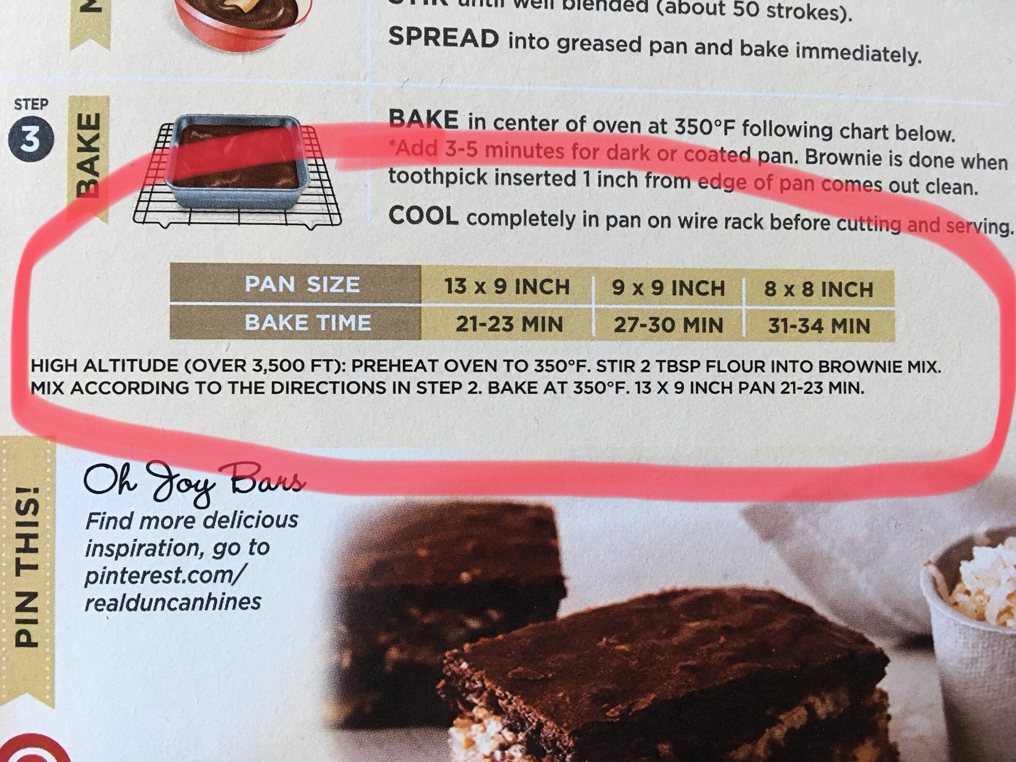 High Altitude Baking Chart