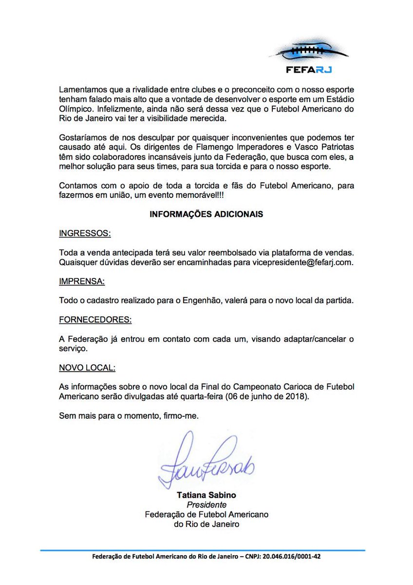 Infelizmente uma notícia MUITO RUIM para o esporte!!!