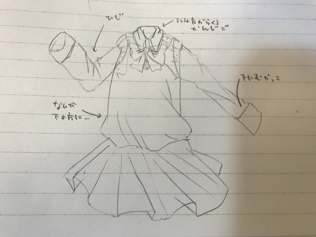 りたい ほぼ休止中みたいなもの あと 服のシワ イラスト アナログ 描き方 服のシワ フォロバ率100 T Co Vi9vxvsg1z Twitter