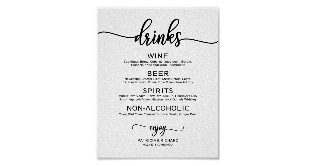 BluebirdInvites's tweet photo. Wedding Drinks Bar Menu 8x10 Sign  
  
#WeddingSign #WeddingDecor #CalligraphySigns #WeddingBar https://t.co/fU2JPNs45v https://t.co/11W3sNZy4t