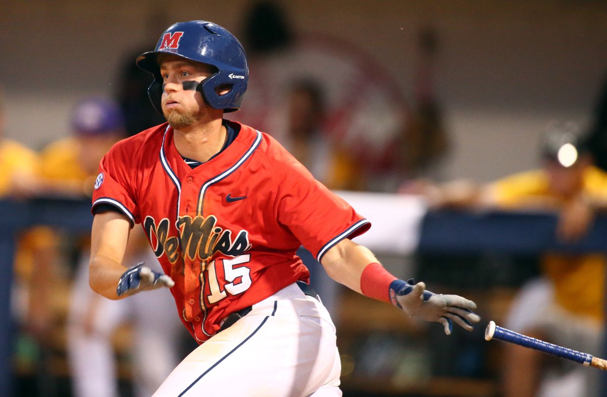 OleMissBSB's tweet image. T1 | @Swagulater15 steps to the dish and the #OxfordRegional Championship Game has officially begun!

#ThrowItUp #RebsBSB