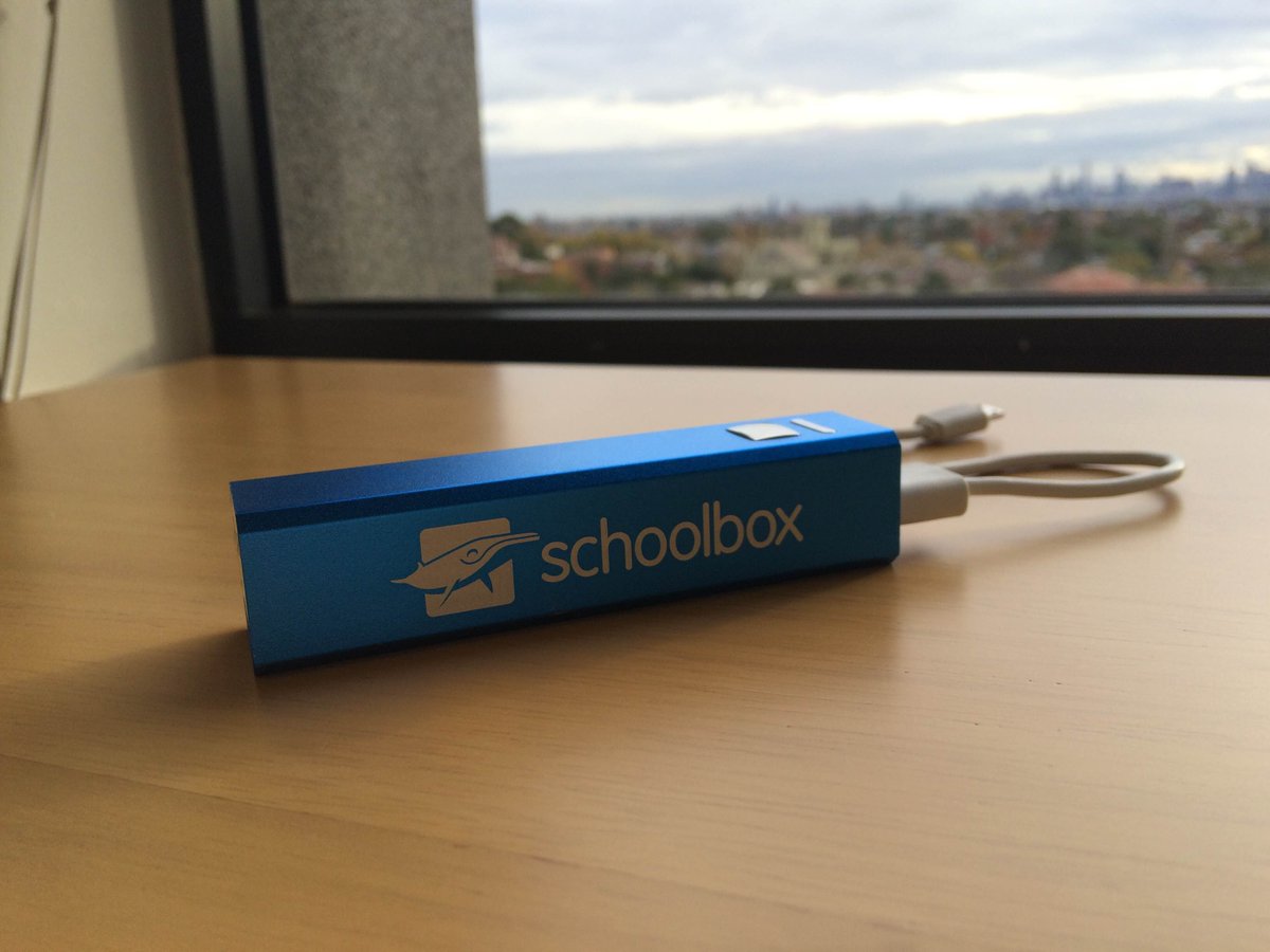 Are you at the #EduTechAU conference this week? Visit the Schoolbox team at stand 704 to catch a live demo of our LMS. We're also giving away these nifty little chargers to get you through the conference. To win one, simply retweet and follow us. See you there! <a href="/EduTECH_AU/">EDUtech AU</a>