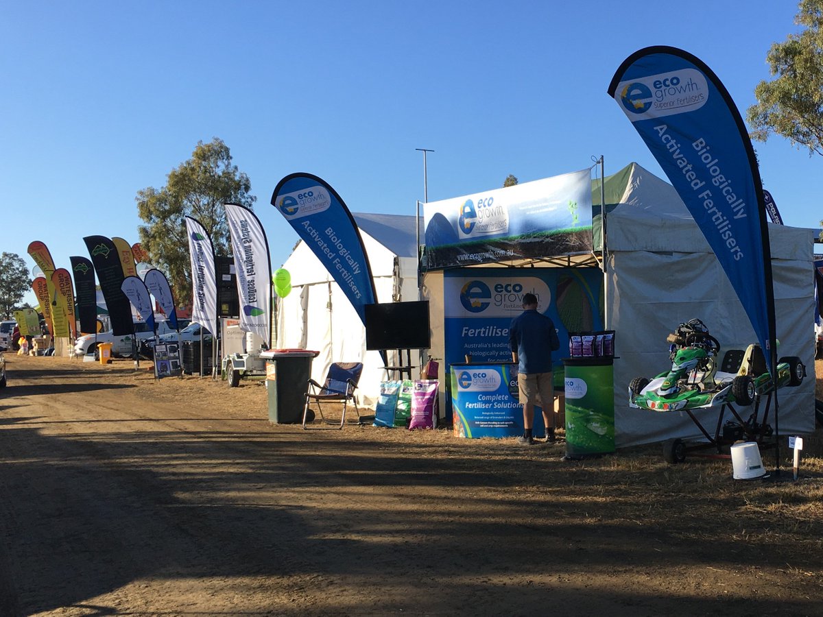 EcoGrowth_AUS's tweet photo. #CRT FarmFest 2018...... Simon getting ready for the day ahead at stand 
H 14, Scott on the camera. Come by and have a chat about your fertiliser needs, #SoilHealth and more by the looks of it........ https://t.co/awfdHxpayk