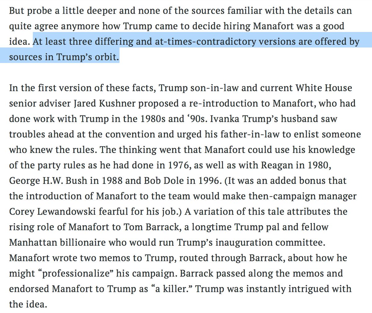 28. First, we gotta knock down some false narratives.A) We could fill every mob port w/ the lies that poor out of dotard. But the lie of how he met/knew Manafort... well, it's there to protect his daddy.And I'm all of f*cks for "Old Man Trump." http://time.com/5003298/paul-manafort-indictment-donald-trump/